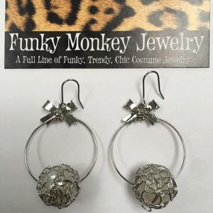 Beautiful Pearl Wrapped Hanging Earring